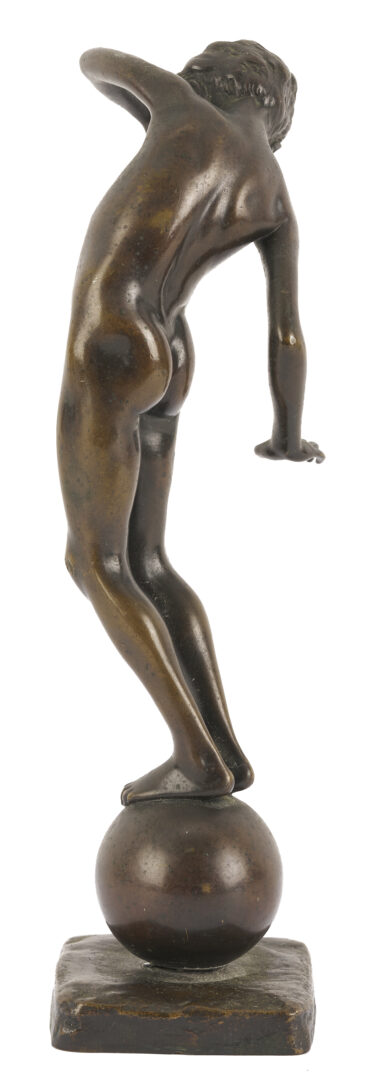 Lot 924: Johannes Gotz Bronze Sculpture, Boy Balancing on a Ball