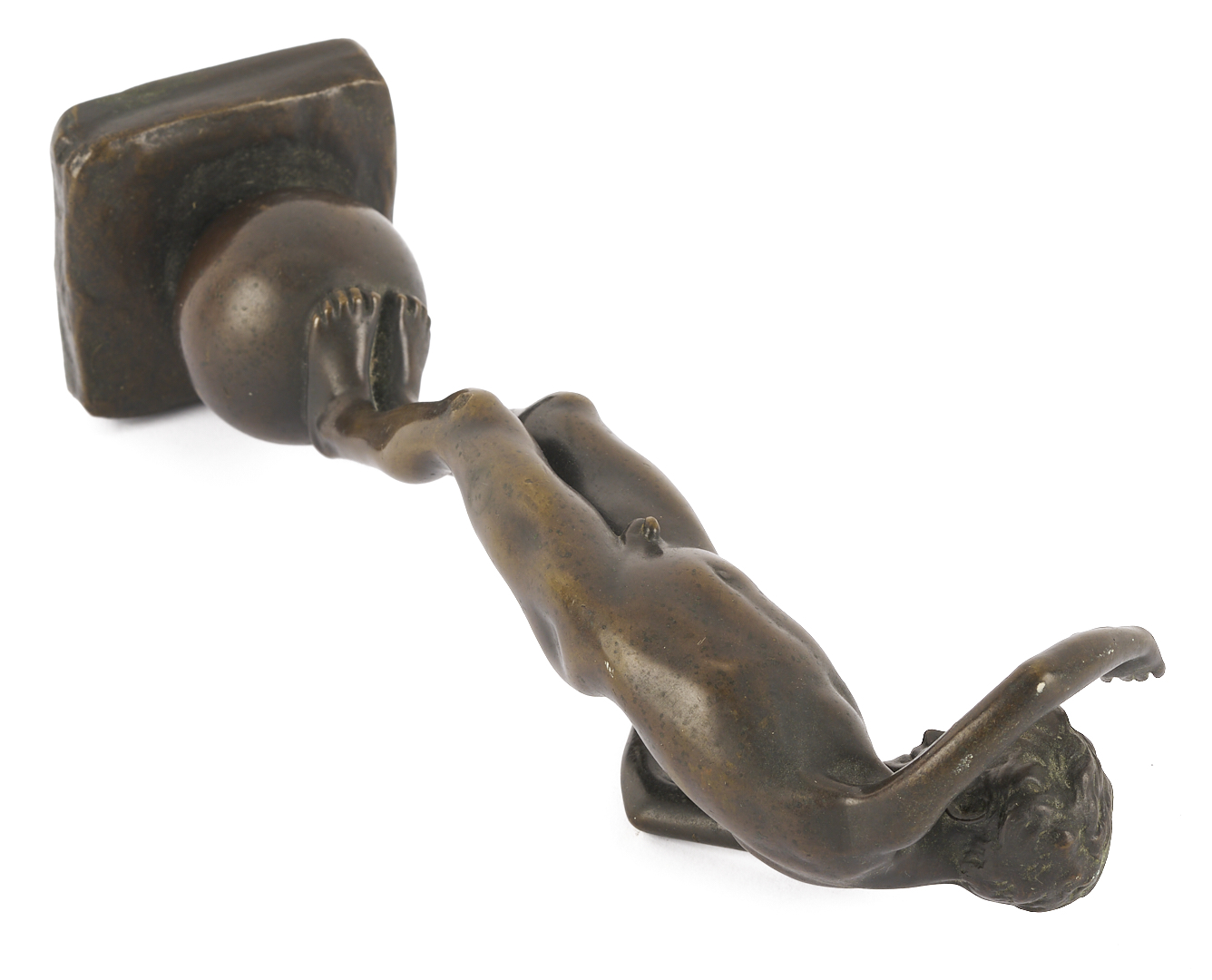 Lot 924: Johannes Gotz Bronze Sculpture, Boy Balancing on a Ball