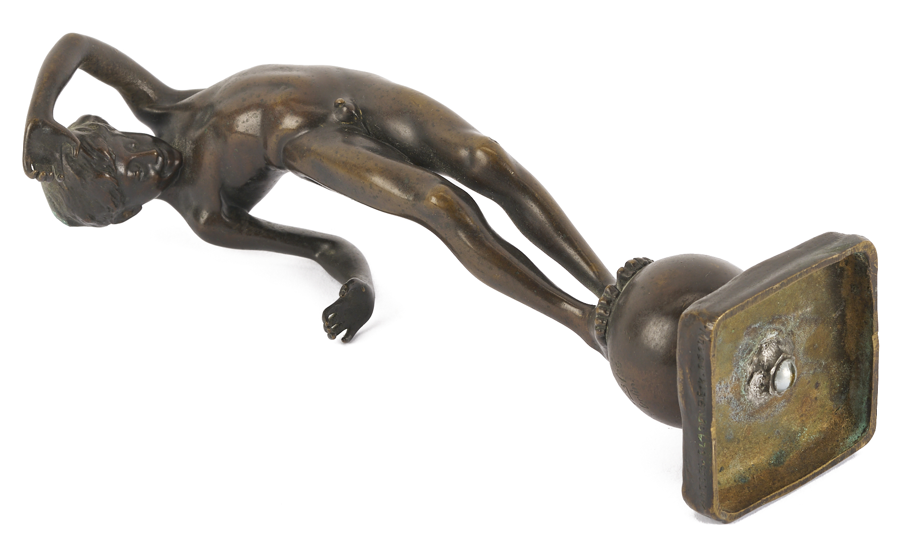 Lot 924: Johannes Gotz Bronze Sculpture, Boy Balancing on a Ball