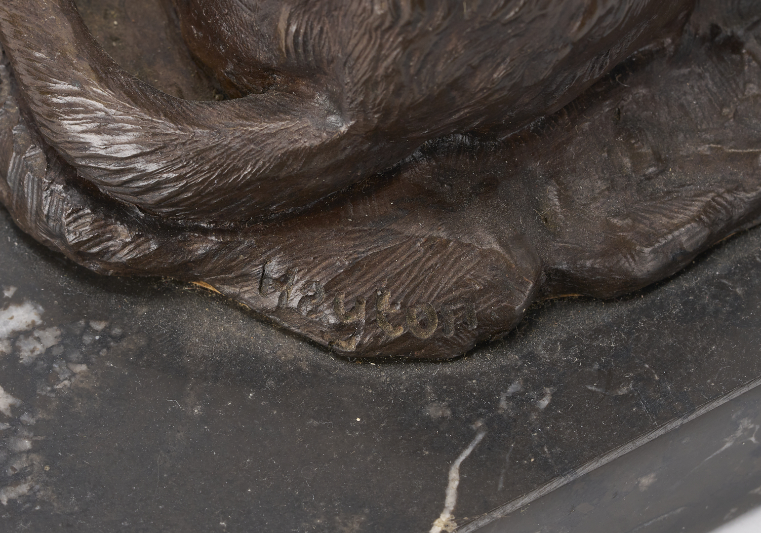 Lot 925: Victor Hayton Bronze Dog Sculpture