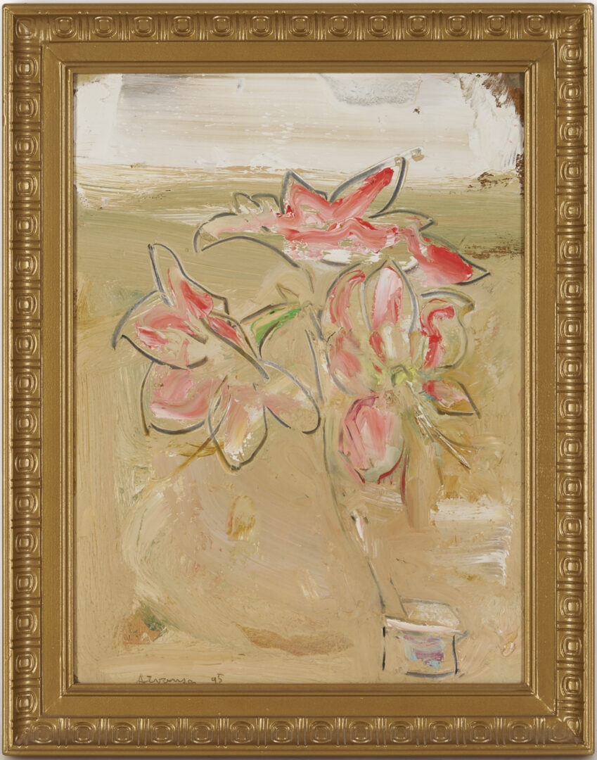 Lot 926: Sterling Strauser O/B Floral Still Life, 1995