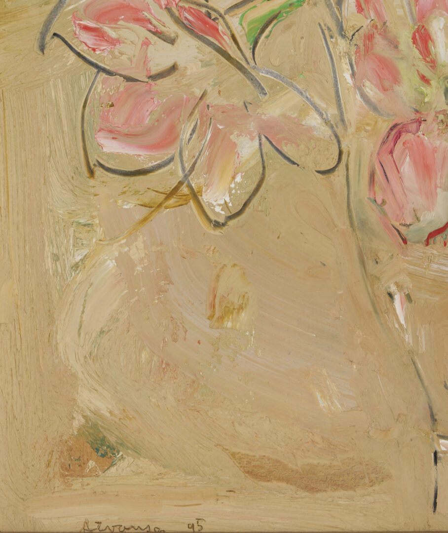 Lot 926: Sterling Strauser O/B Floral Still Life, 1995