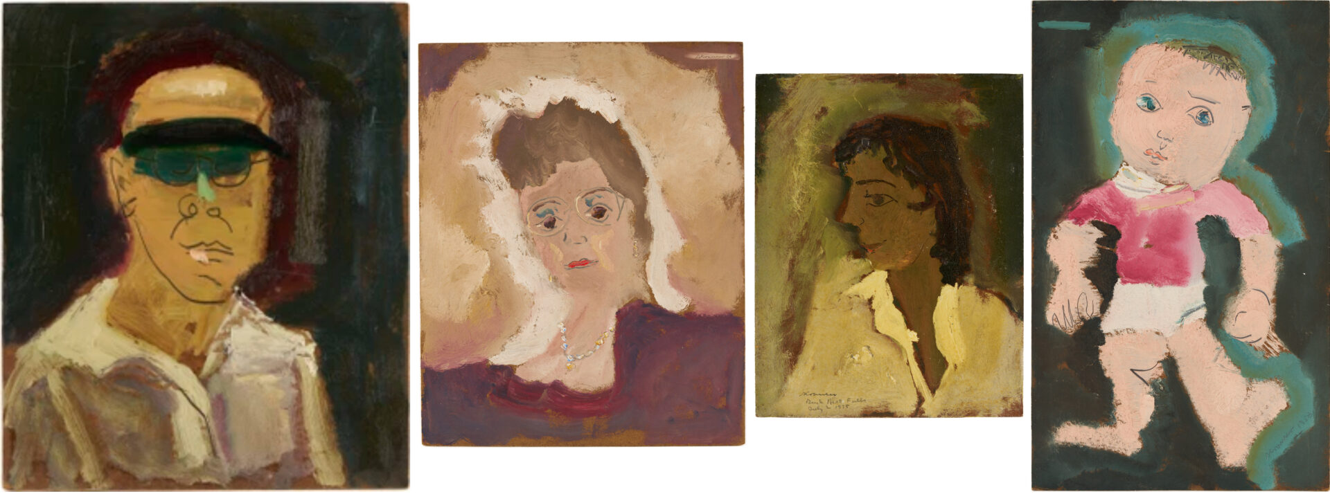 Lot 927: 4 Sterling Strauser Portraits