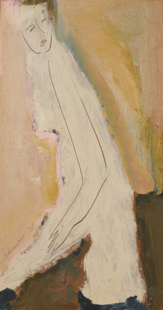 Lot 928: Sterling Strauser O/B, Leaning Nude