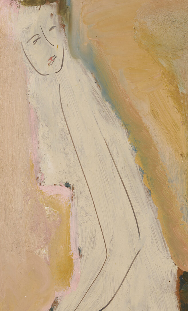 Lot 928: Sterling Strauser O/B, Leaning Nude