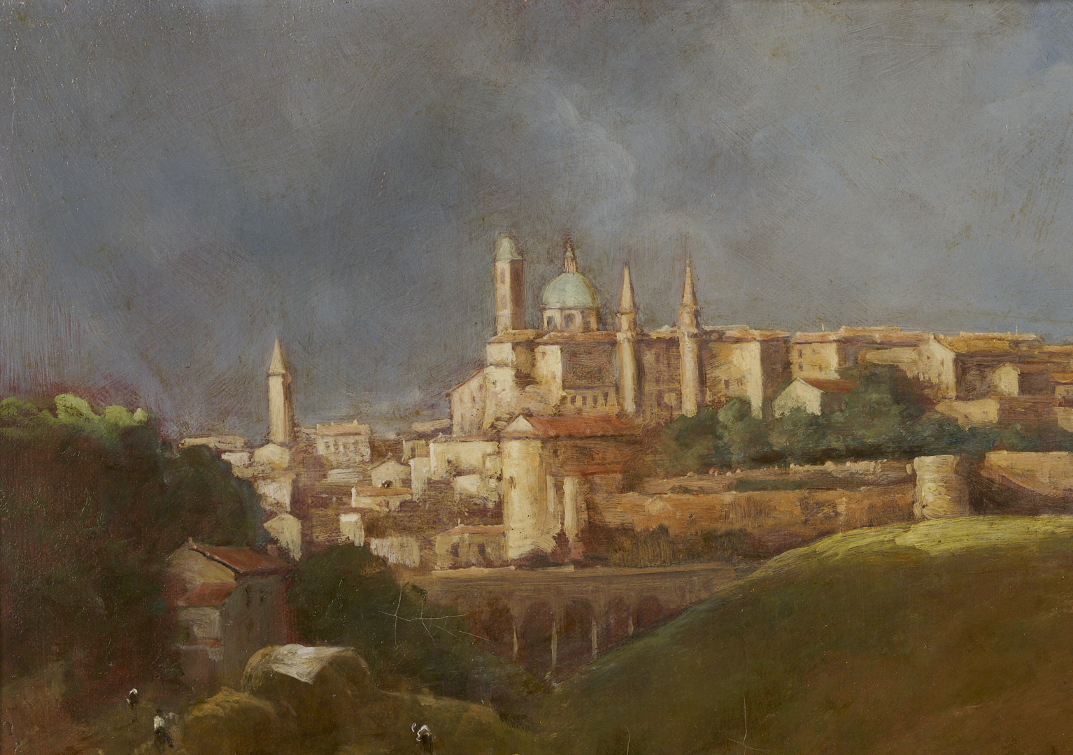 Lot 929: Robert Maione O/C Italian Landscape