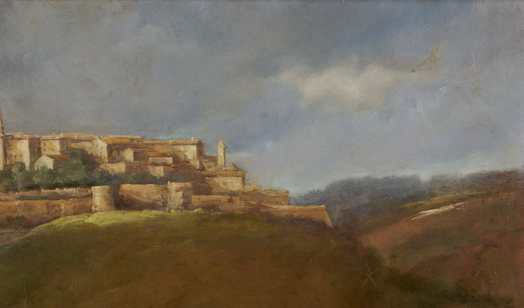 Lot 929: Robert Maione O/C Italian Landscape