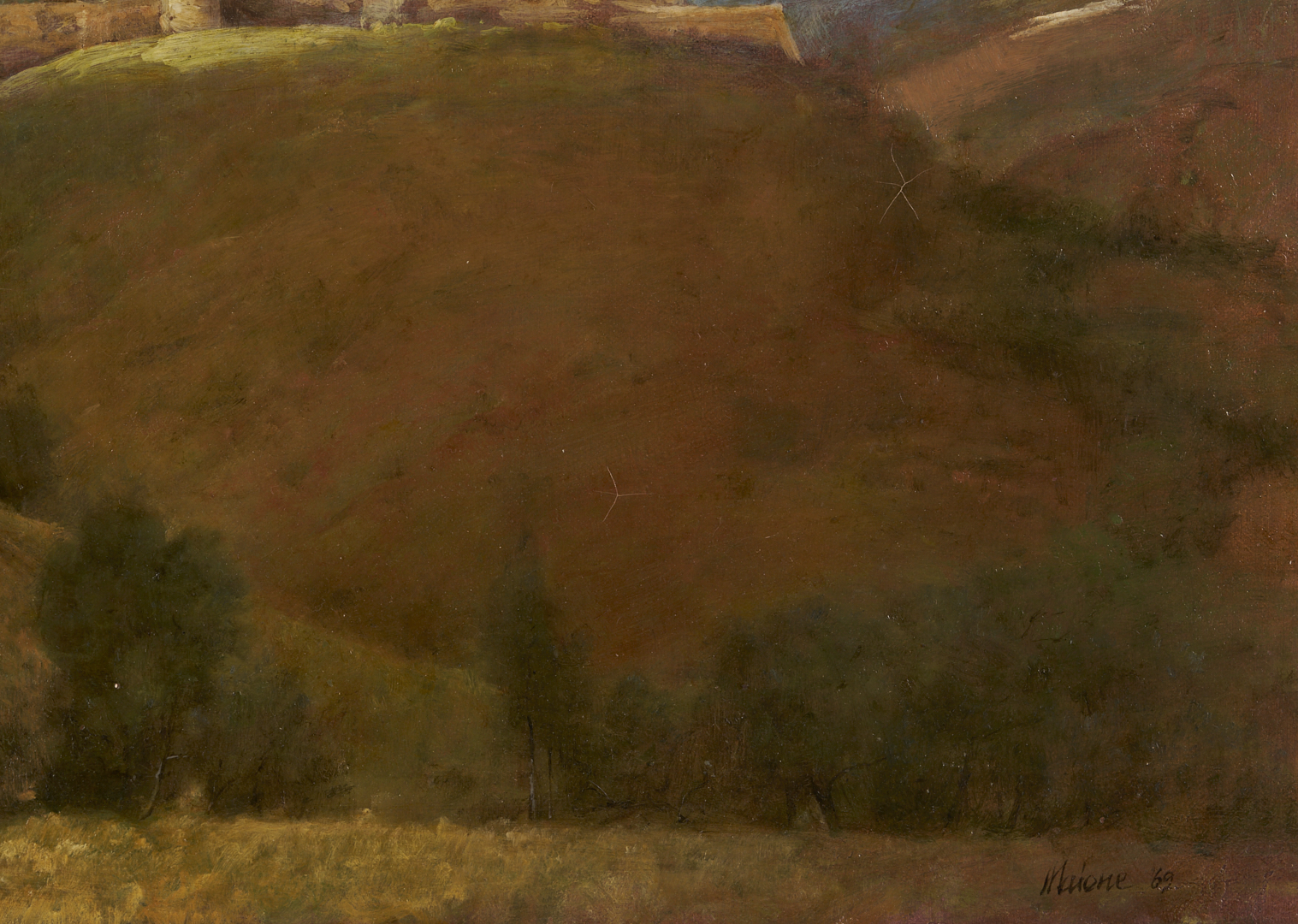 Lot 929: Robert Maione O/C Italian Landscape