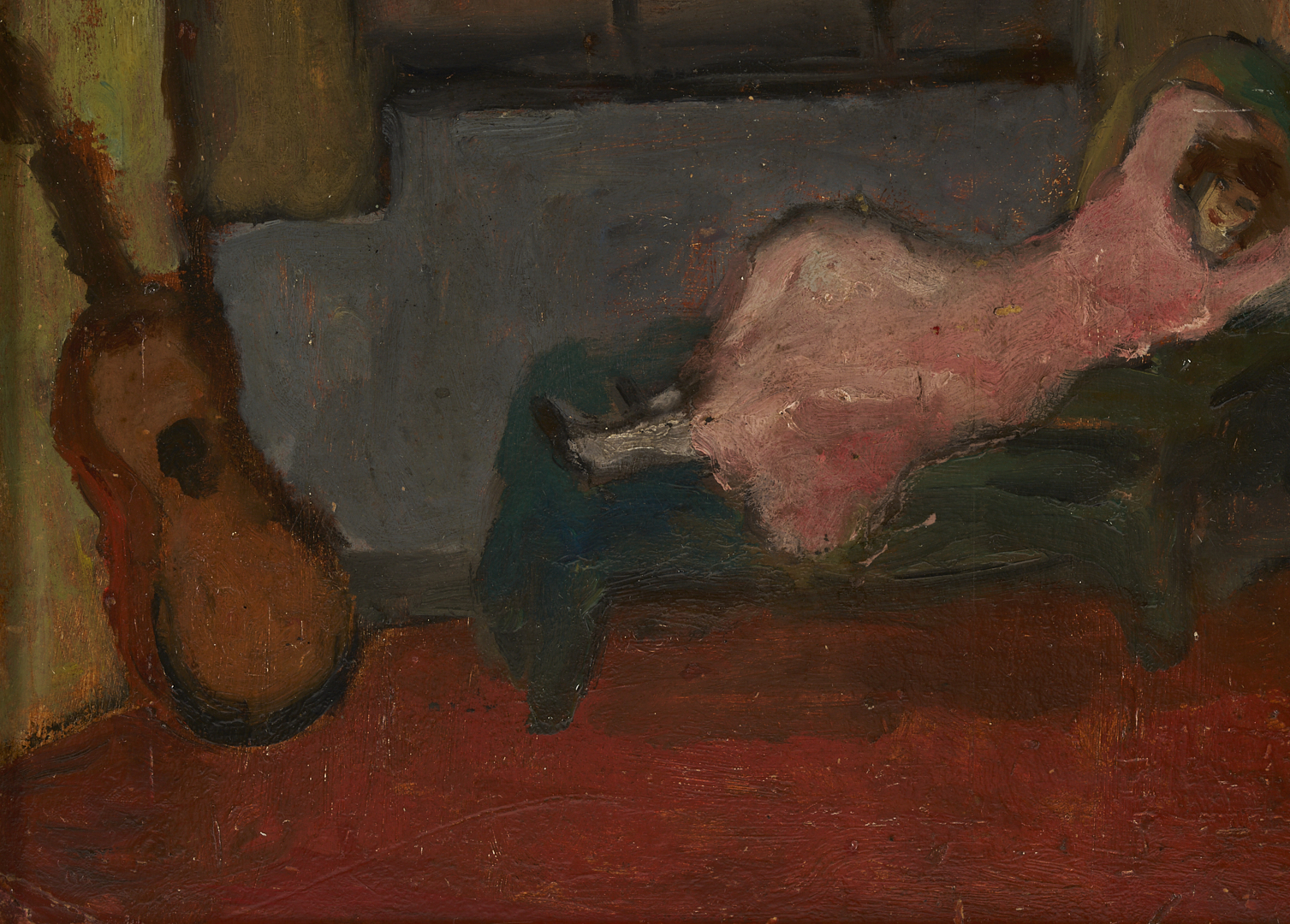 Lot 931: Moura Chabor, O/B Painting of Reclining Nude