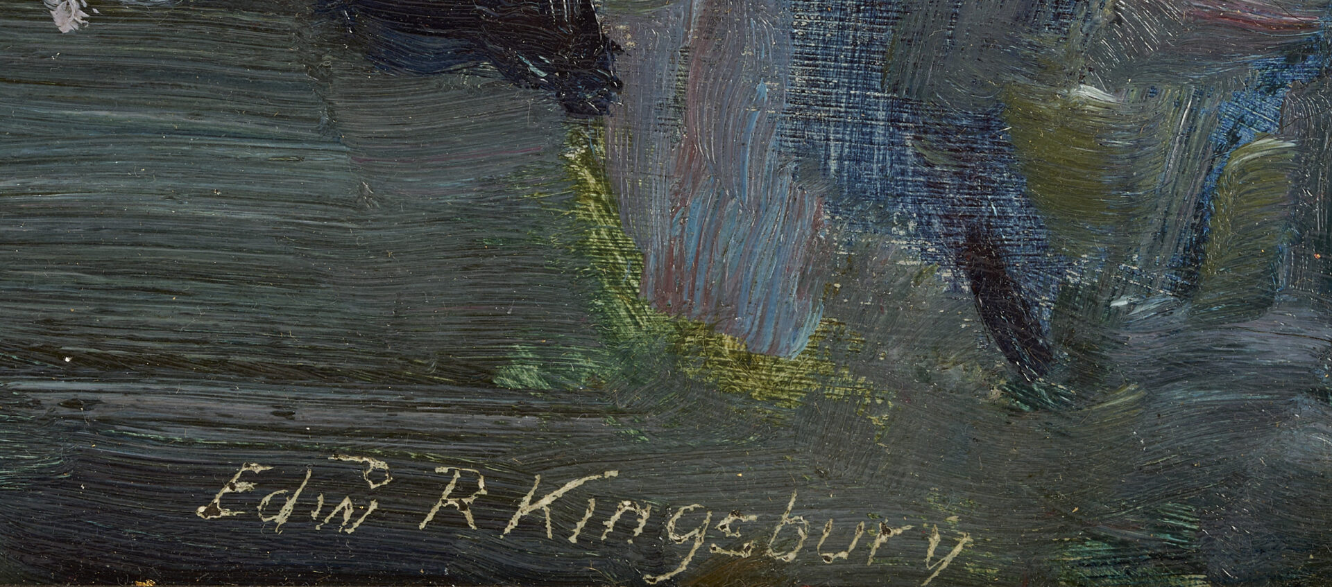 Lot 933: 2 Coastal Seascape Paintings, Edward Kingsbury & E.W. Parkhurst