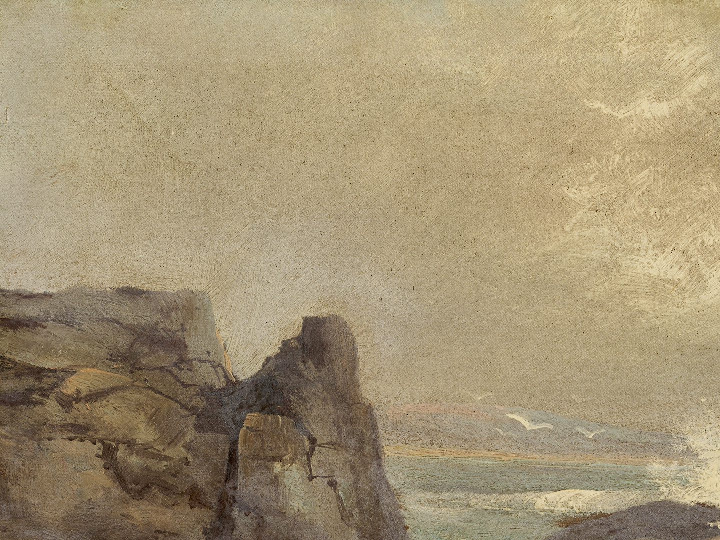 Lot 933: 2 Coastal Seascape Paintings, Edward Kingsbury & E.W. Parkhurst