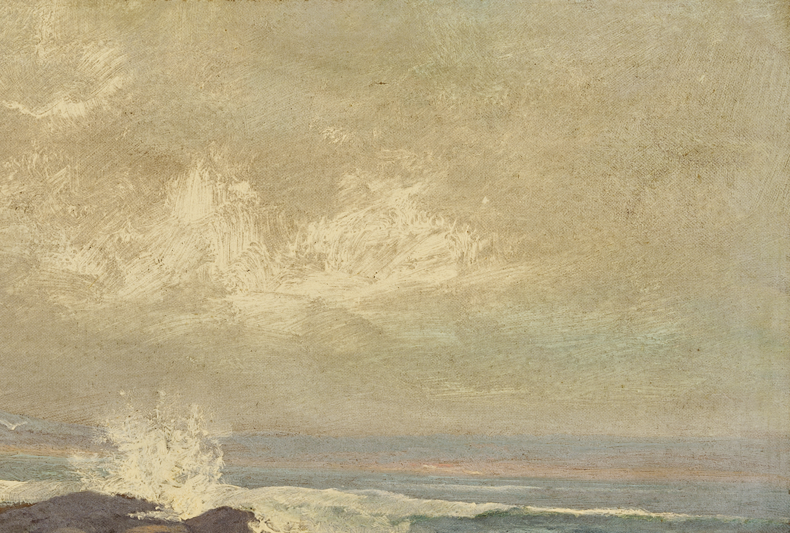 Lot 933: 2 Coastal Seascape Paintings, Edward Kingsbury & E.W. Parkhurst