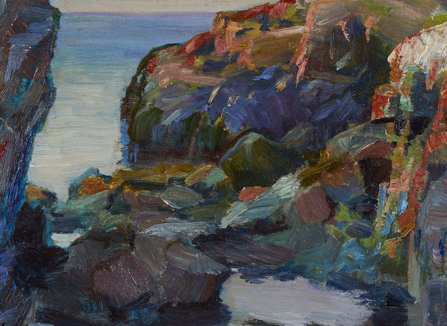 Lot 933: 2 Coastal Seascape Paintings, Edward Kingsbury & E.W. Parkhurst