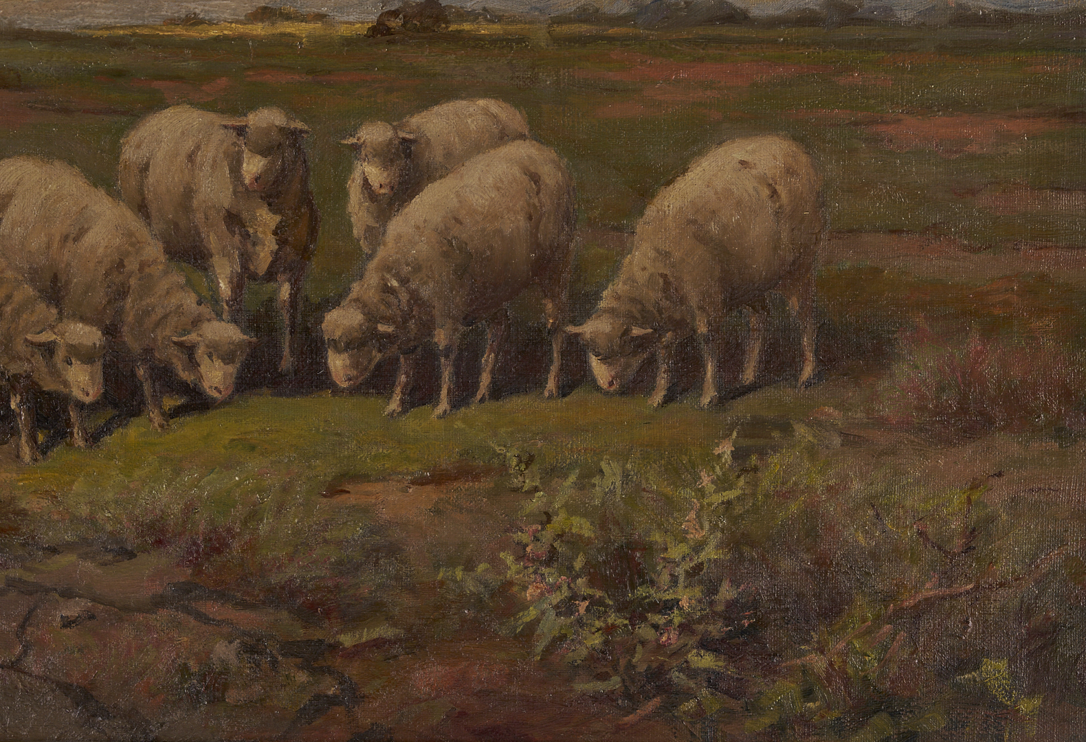 Lot 934: Royal Milleson O/C Pastoral Landscape w/ Sheep