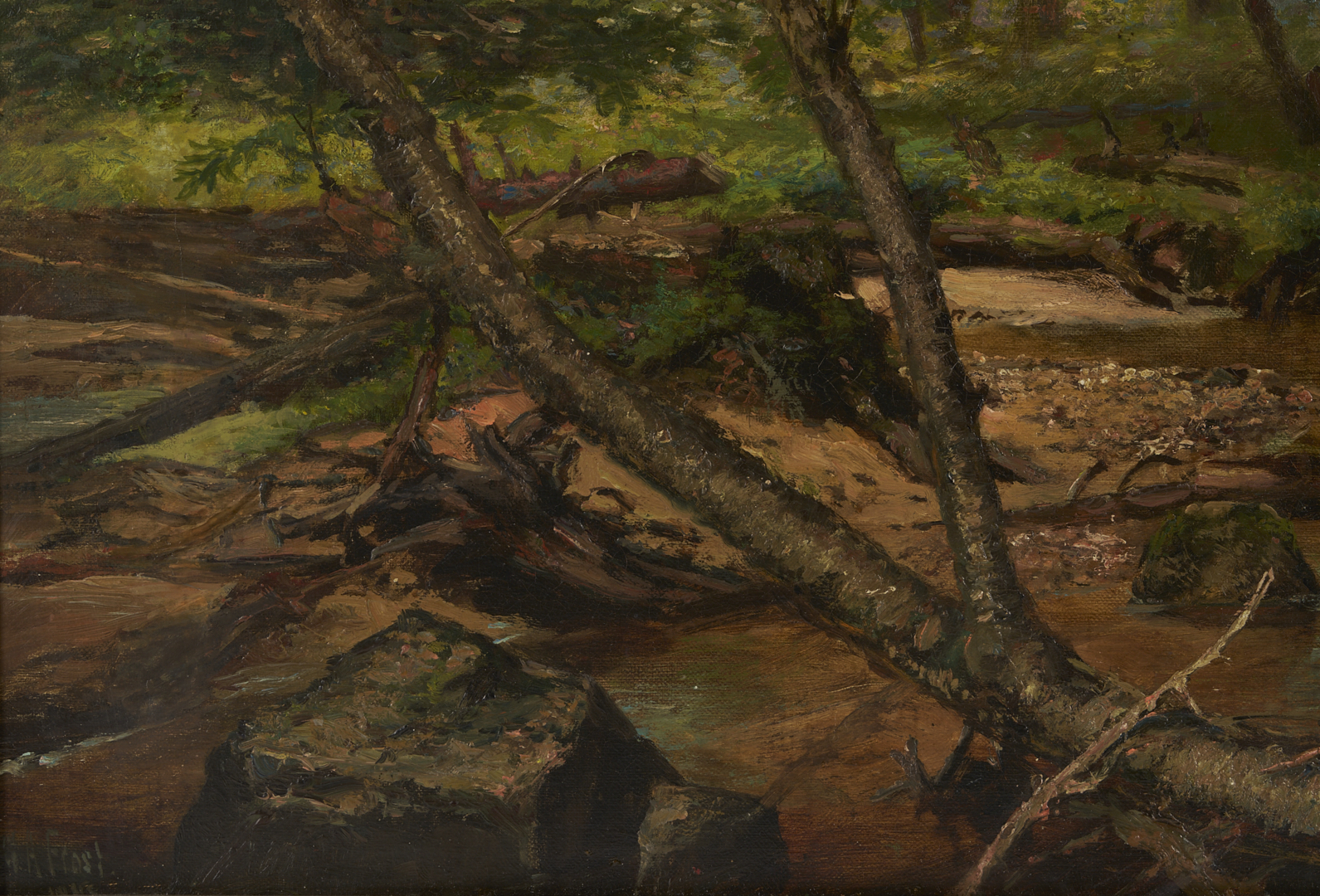 Lot 935: George Albert Frost O/C Forest Landscape