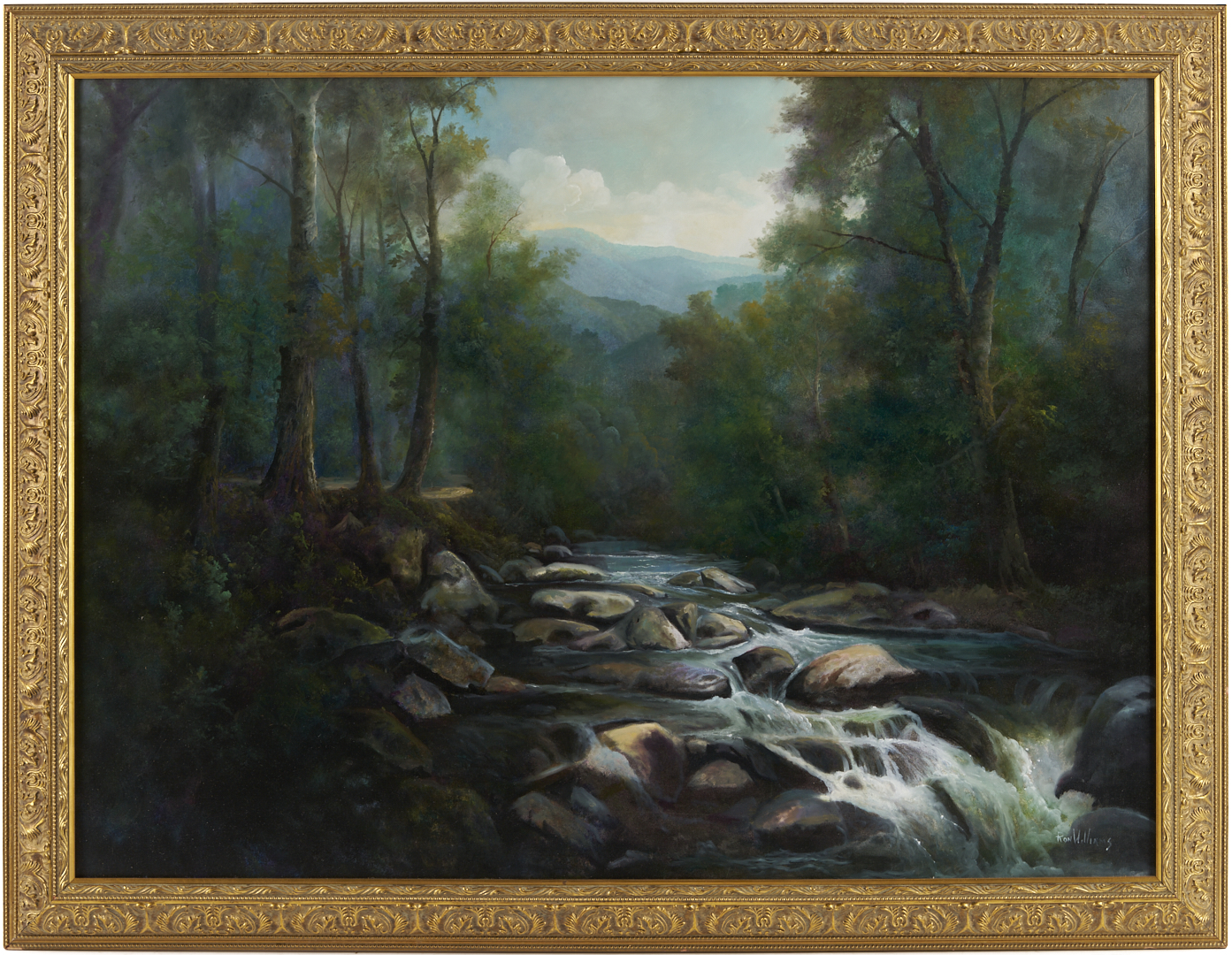 Lot 936: Ron Williams O/C Smoky Mountain River Landscape
