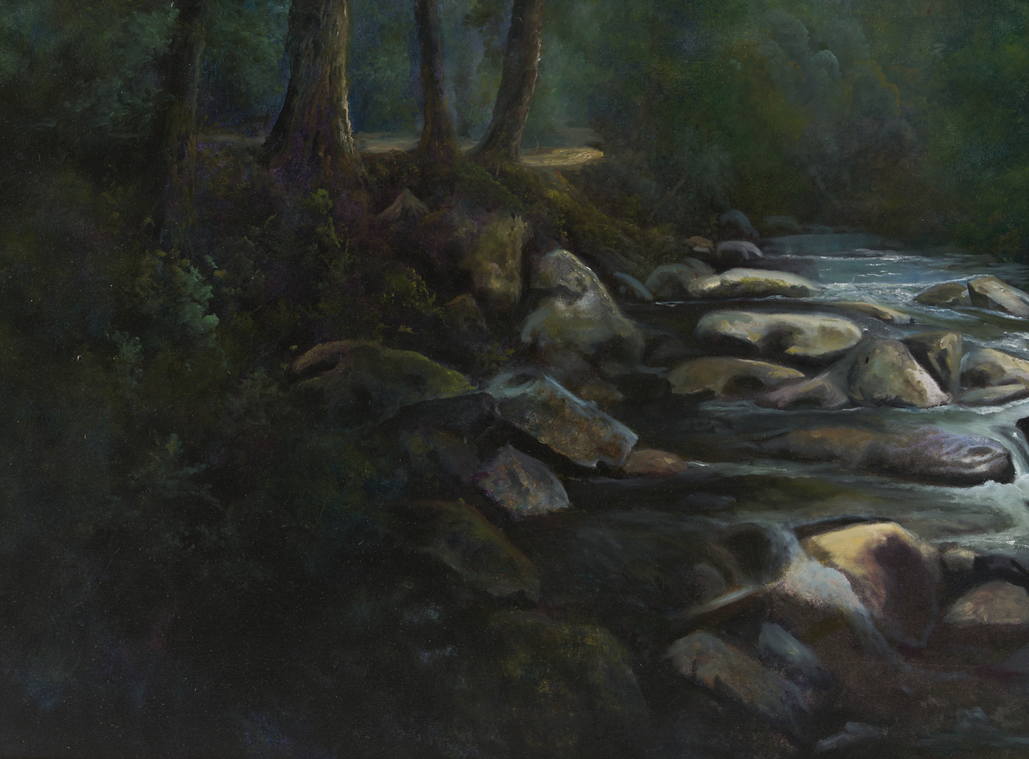 Lot 936: Ron Williams O/C Smoky Mountain River Landscape