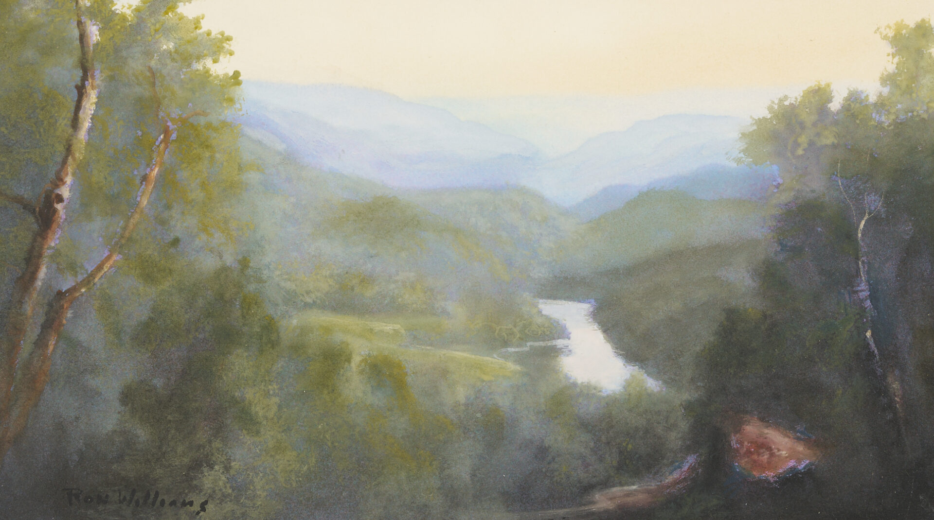 Lot 937: 2 Ron Williams Smoky Mountain Landscape Paintings