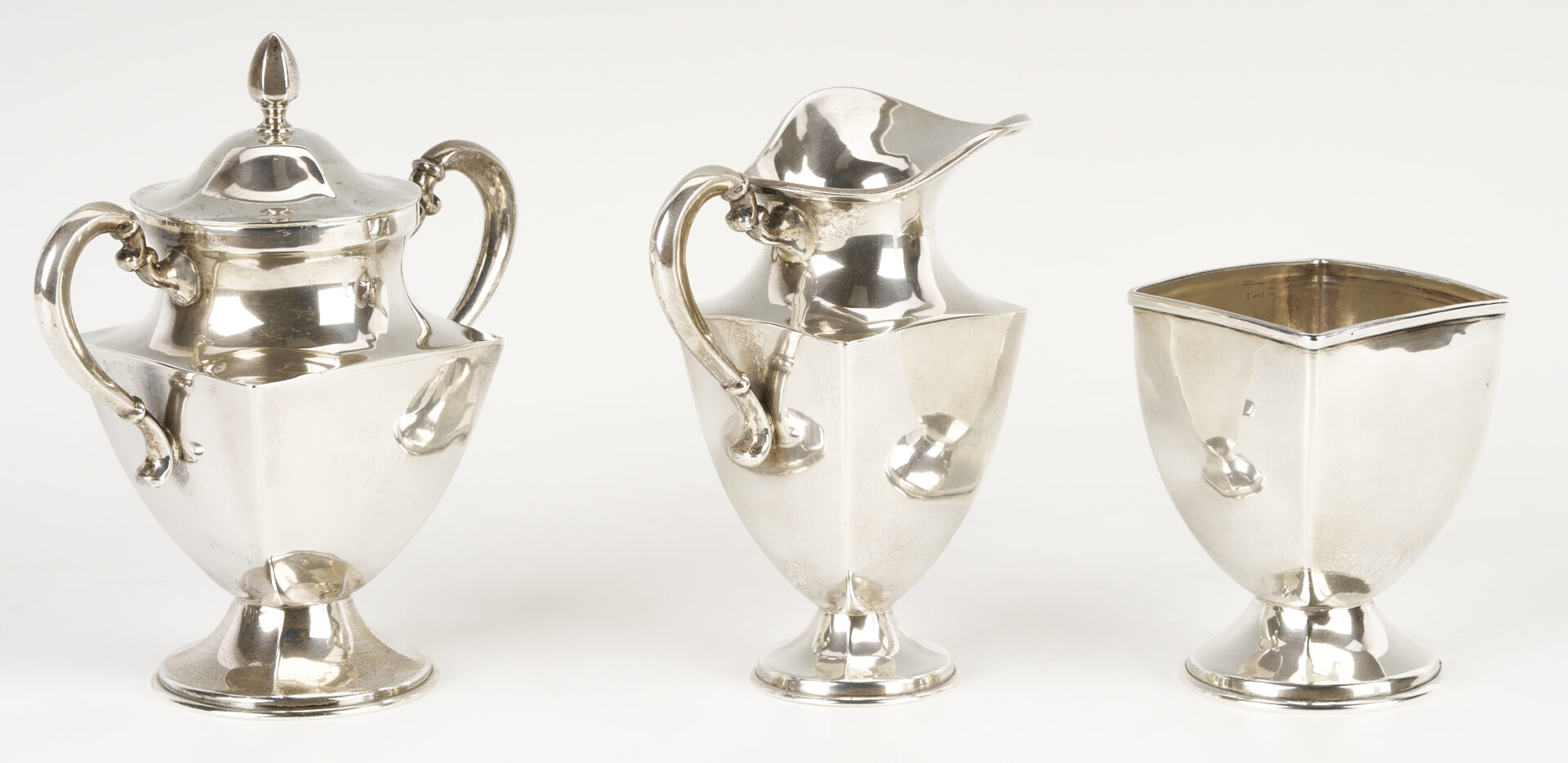 Lot 93: Mexican Sterling 6 pc. Tea Set w/ Alvin Sterling Tray