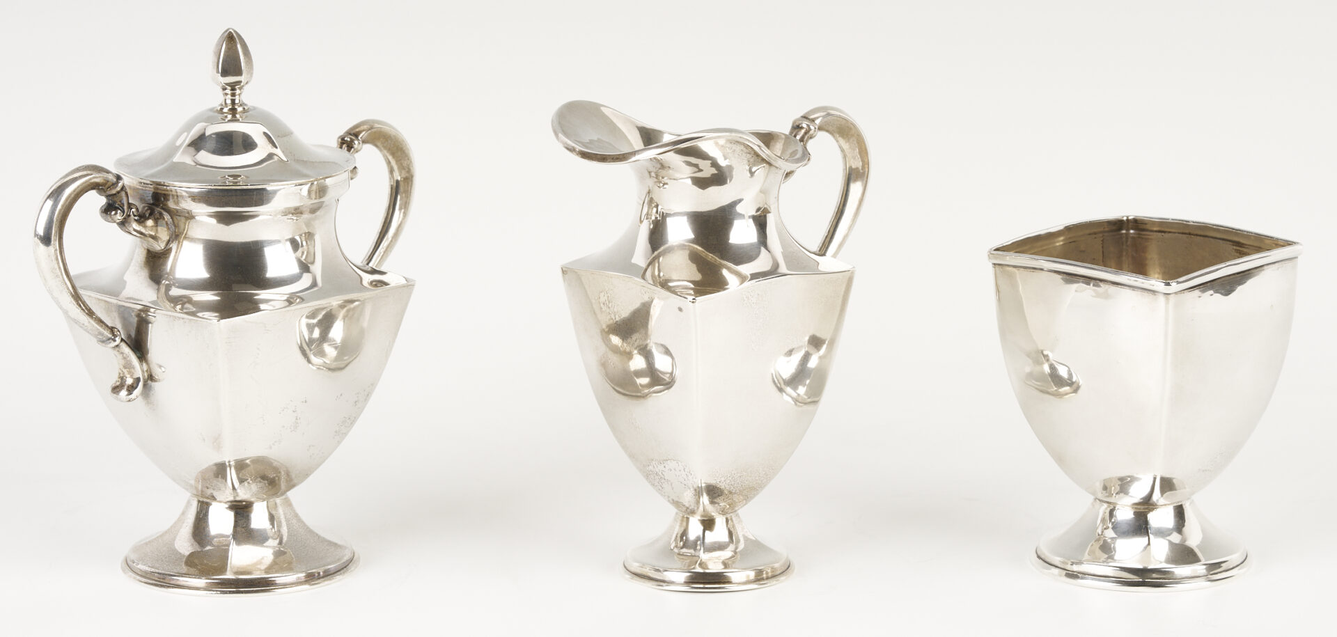 Lot 93: Mexican Sterling 6 pc. Tea Set w/ Alvin Sterling Tray