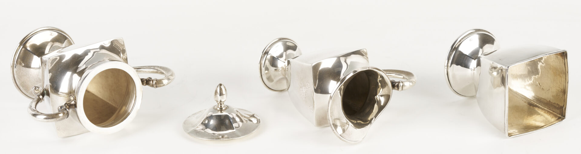 Lot 93: Mexican Sterling 6 pc. Tea Set w/ Alvin Sterling Tray