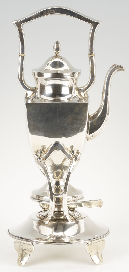 Lot 93: Mexican Sterling 6 pc. Tea Set w/ Alvin Sterling Tray