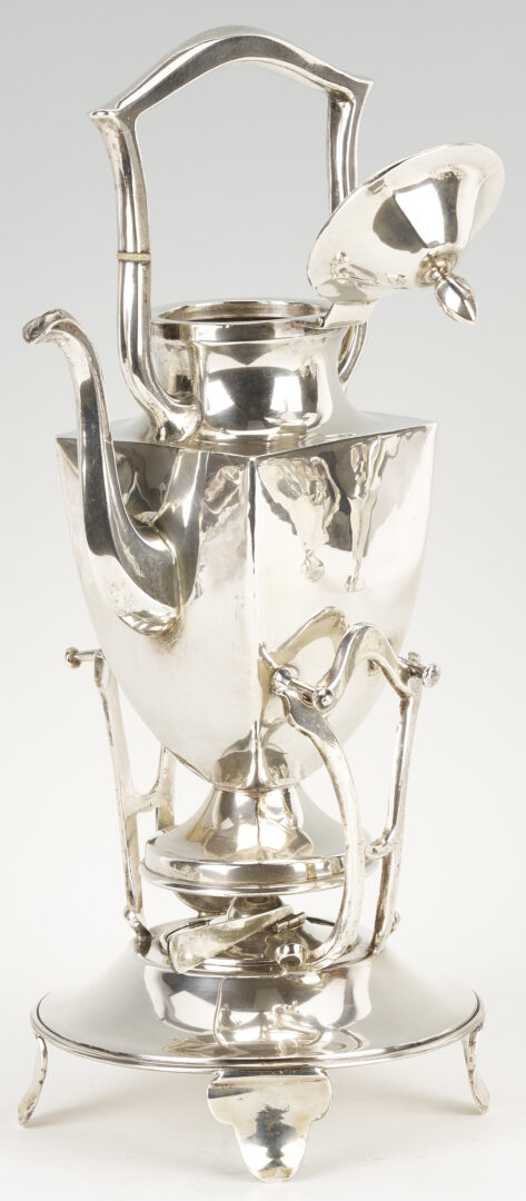 Lot 93: Mexican Sterling 6 pc. Tea Set w/ Alvin Sterling Tray