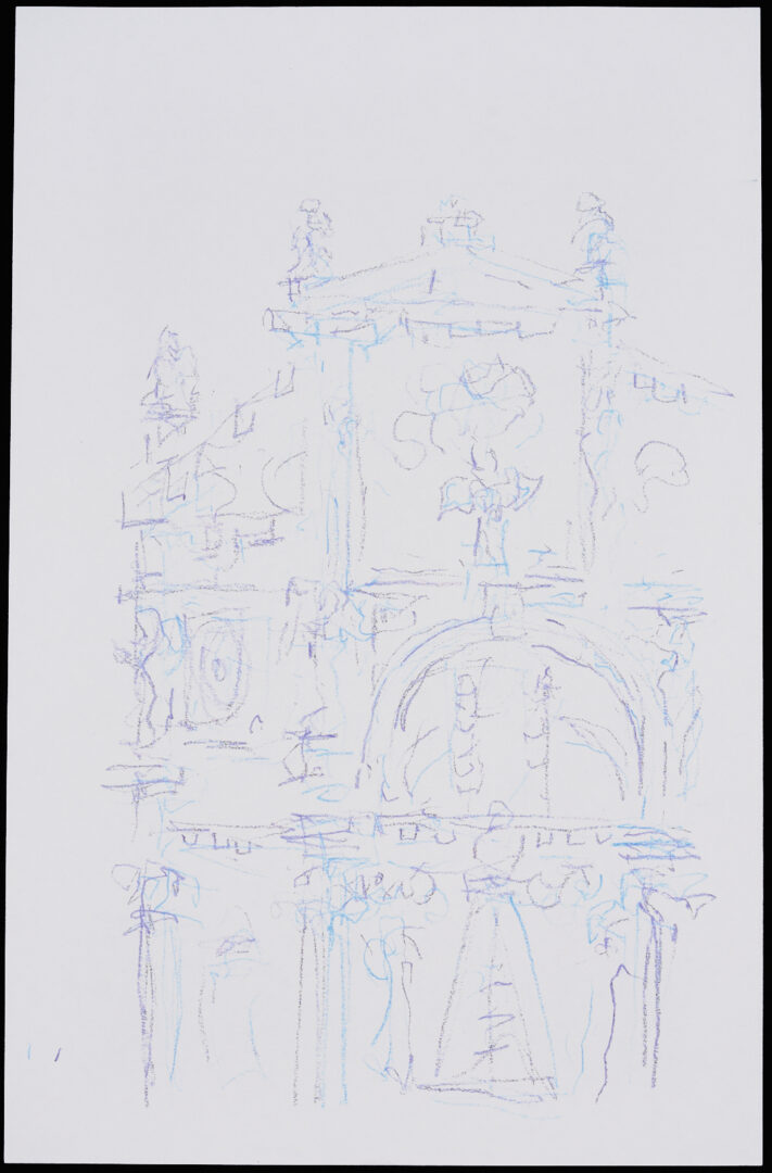 Lot 941: 32 George Cress Architectural and Related Drawings Incl. Southern, European