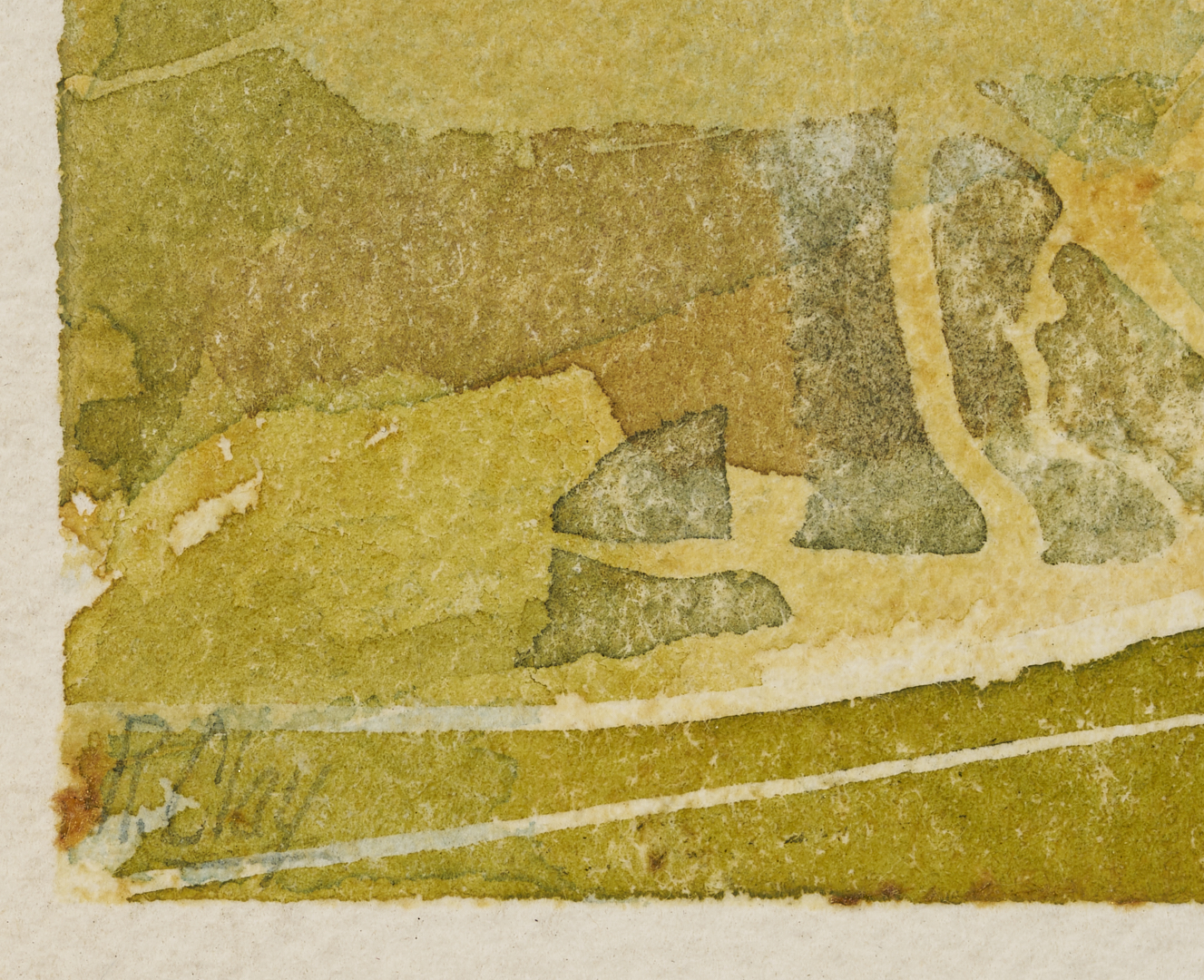 Lot 942: 4 Robert Young Clay Watercolors, incl. TN Landscapes