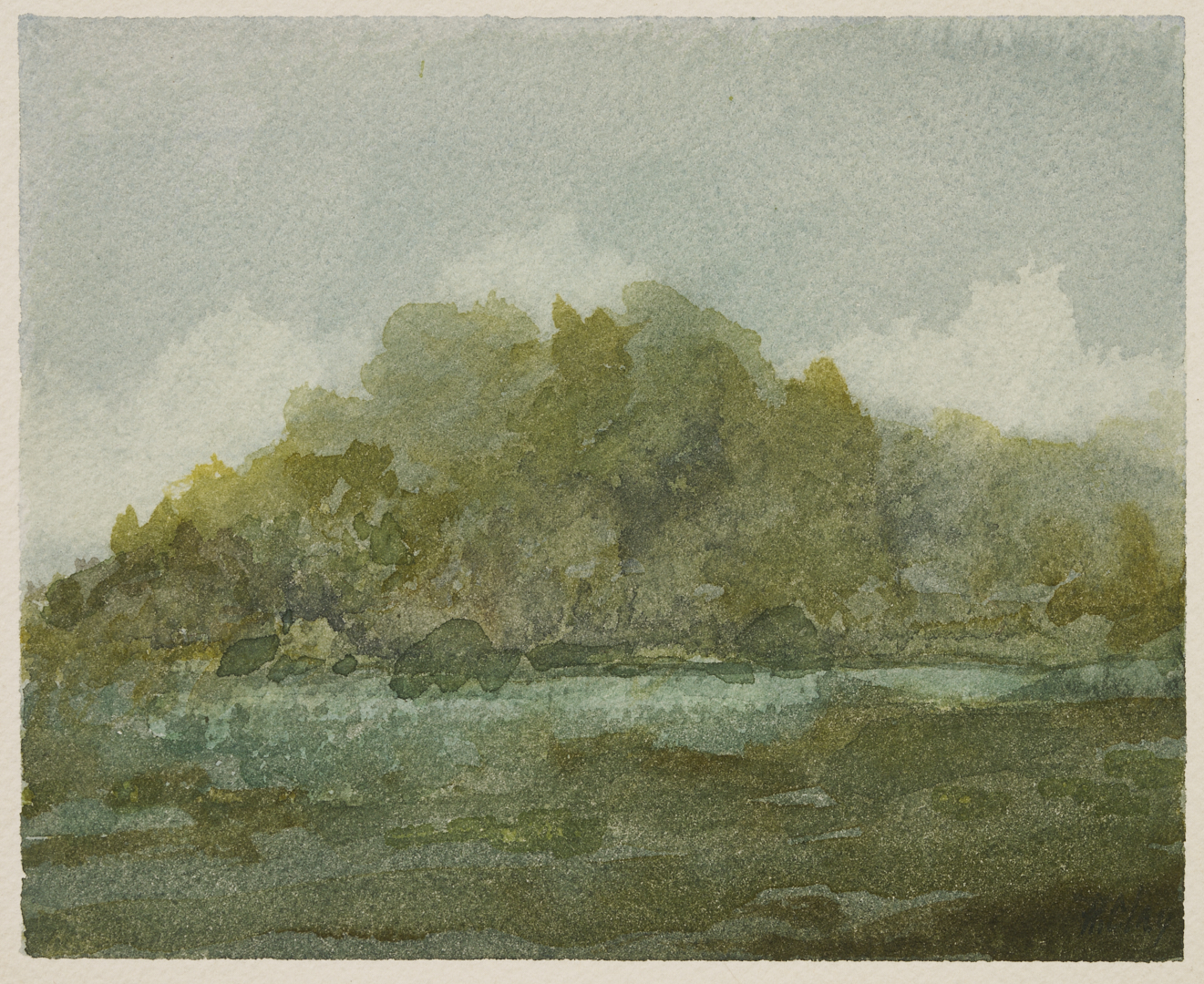 Lot 942: 4 Robert Young Clay Watercolors, incl. TN Landscapes