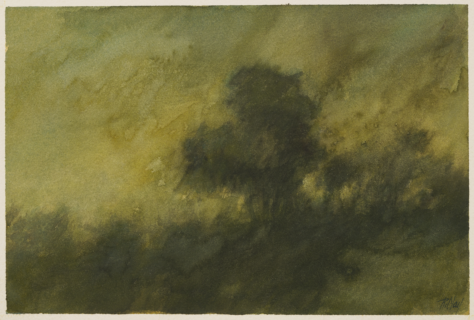 Lot 942: 4 Robert Young Clay Watercolors, incl. TN Landscapes