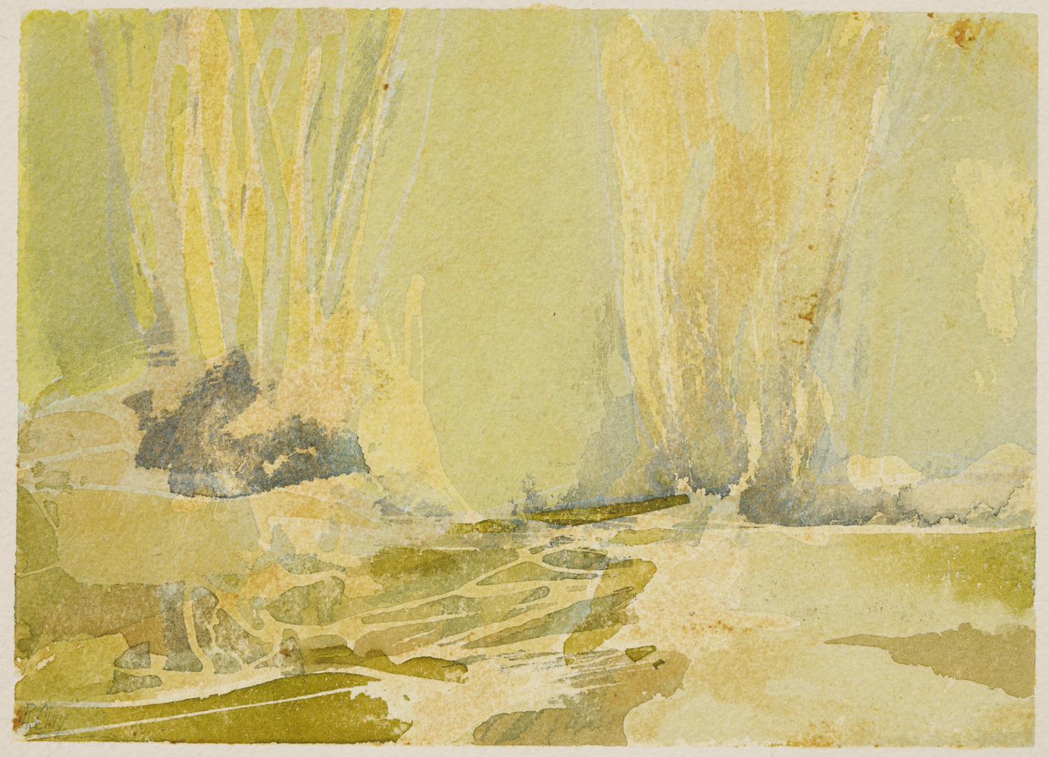 Lot 942: 4 Robert Young Clay Watercolors, incl. TN Landscapes