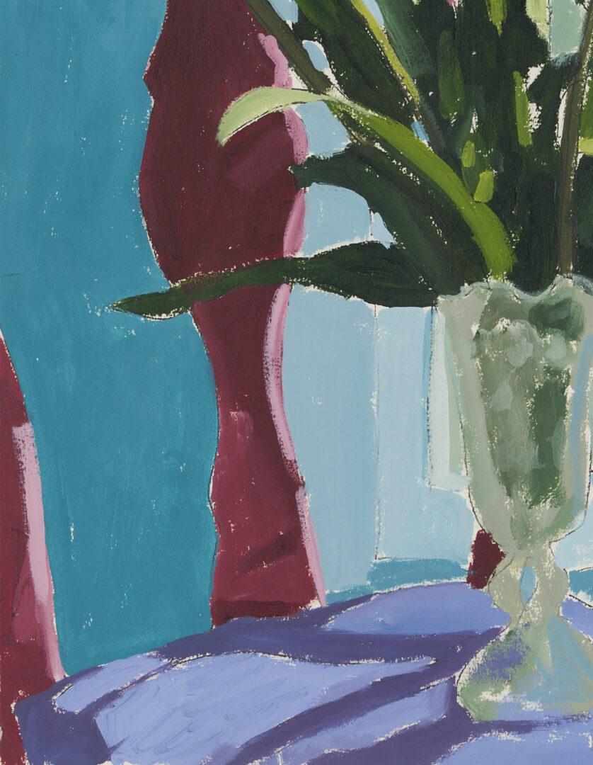 Lot 945: Harold Kraus Oil Painting, Still life w/ Tulips