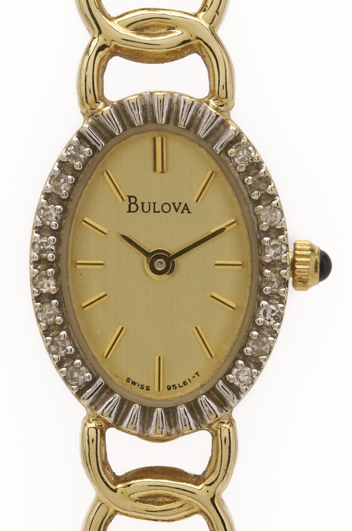 Lot 948: 14K Gold Bulova Quartz Wrist Watch