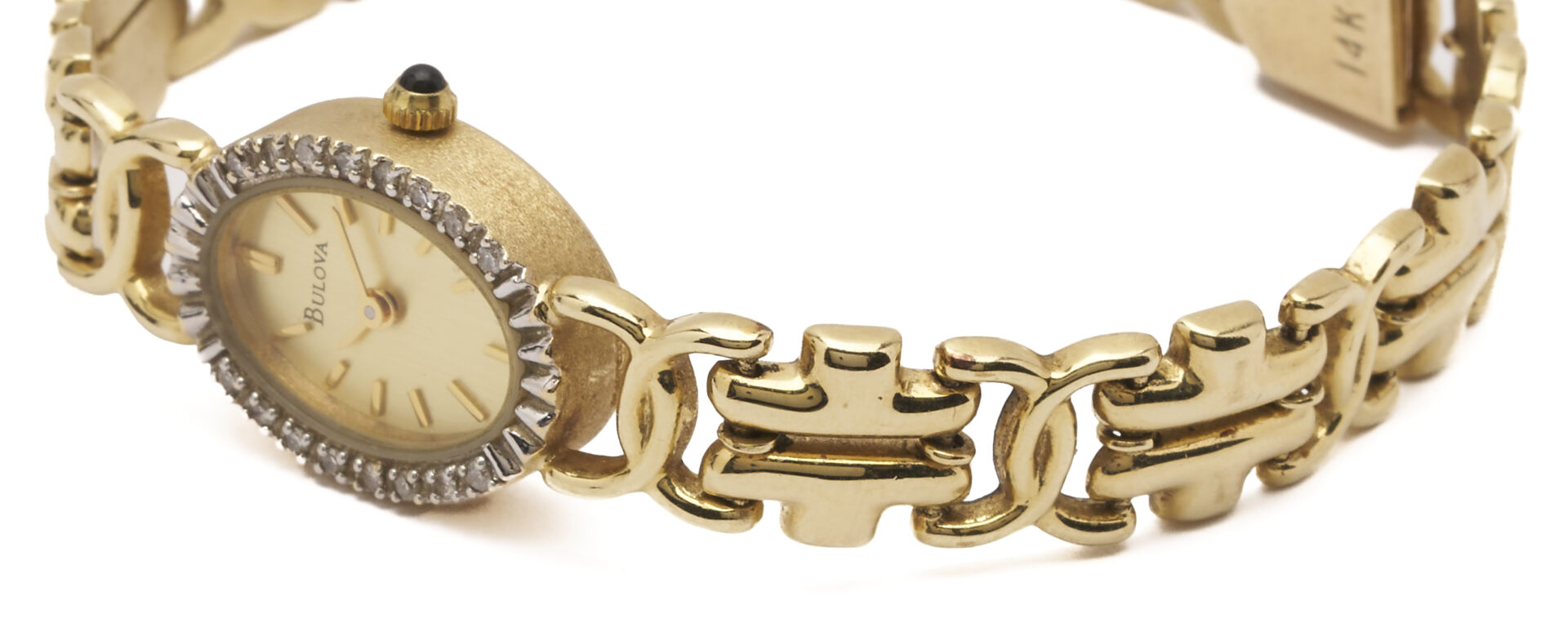 Lot 948: 14K Gold Bulova Quartz Wrist Watch