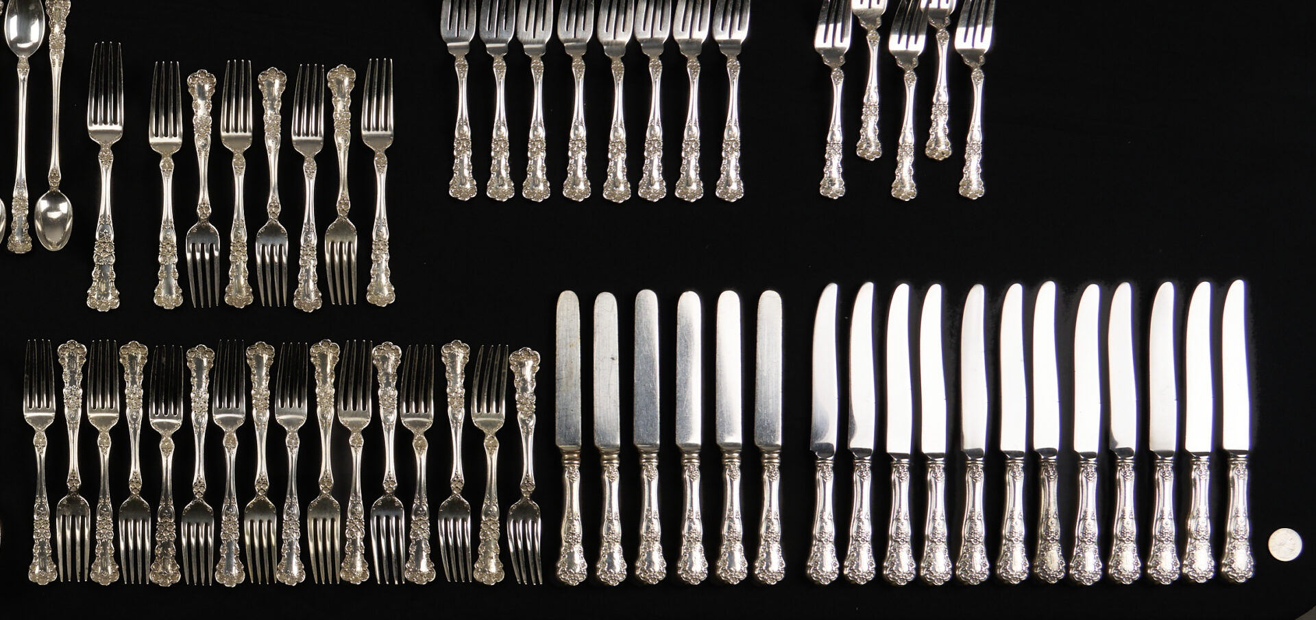 Lot 94: 137 Pc. Set Gorham Buttercup Sterling Flatware plus 17 other pcs.