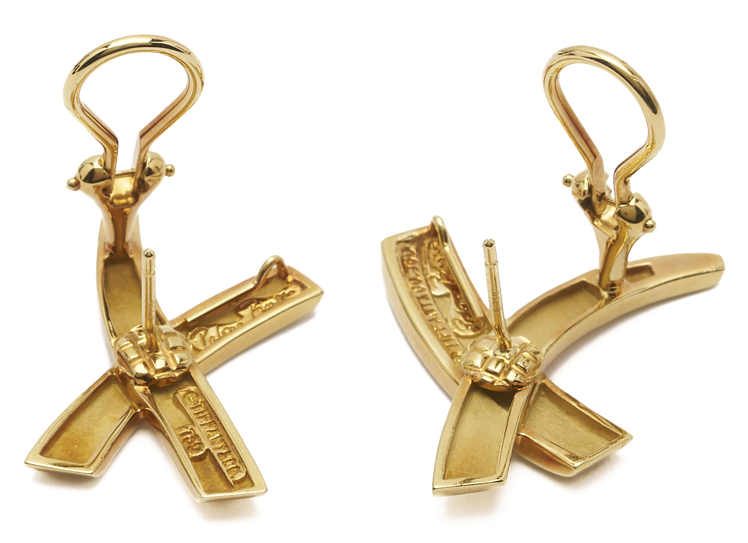 Lot 954: Tiffany & Co. 18K Gold Paloma Picasso Graffiti X Earrings