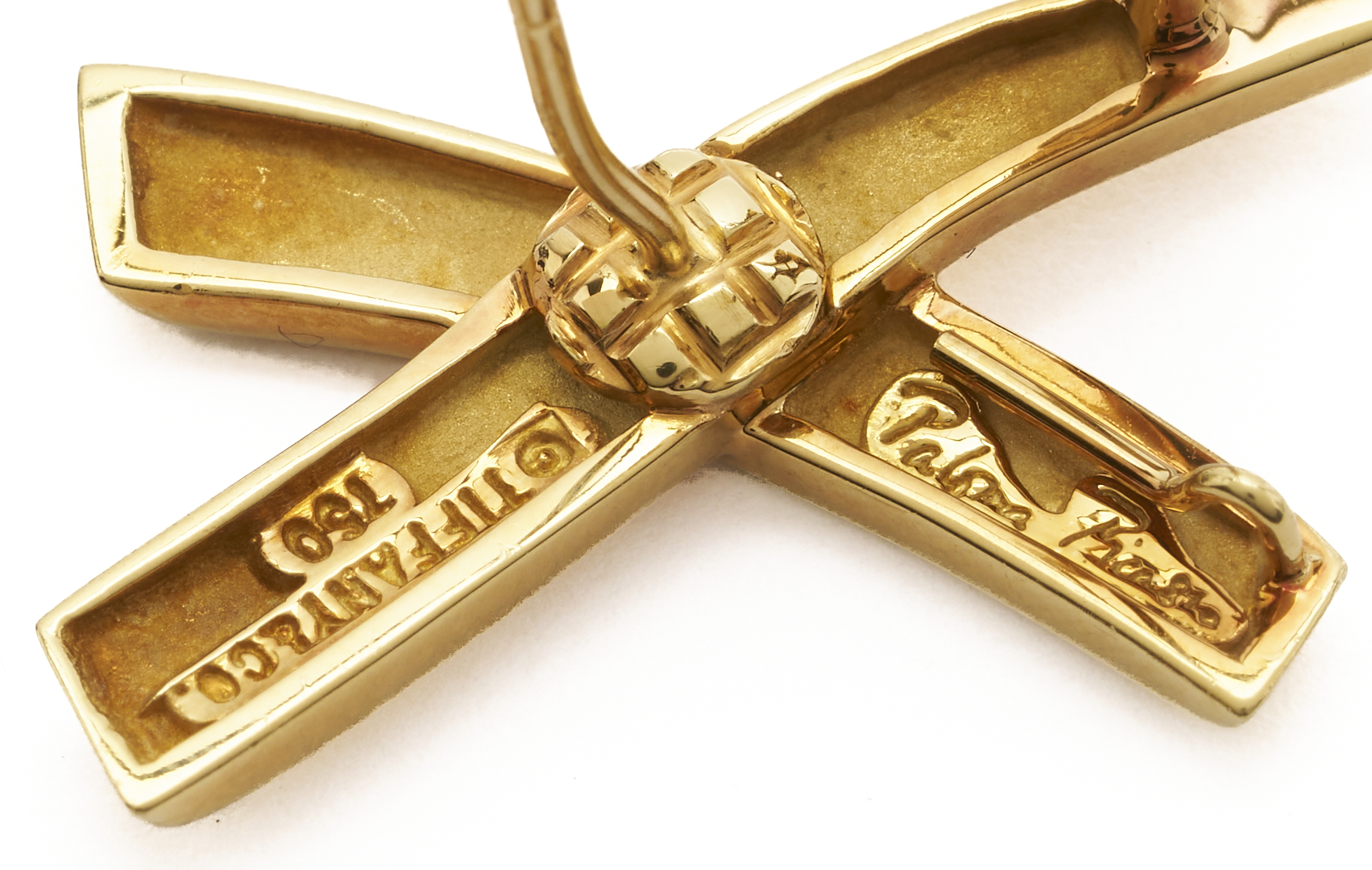 Lot 954: Tiffany & Co. 18K Gold Paloma Picasso Graffiti X Earrings