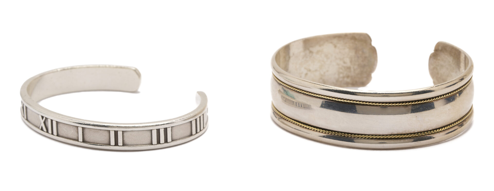 Lot 955: 3 Tiffany Sterling Cuff Bracelets