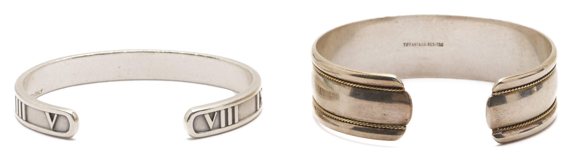 Lot 955: 3 Tiffany Sterling Cuff Bracelets