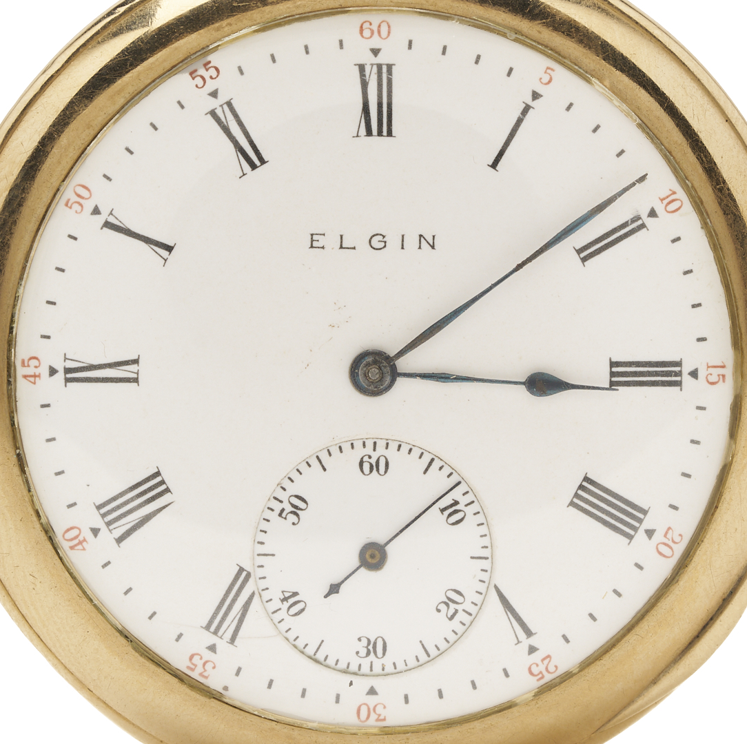 Lot 956: 14K Elgin Grade 301 Pocket Watch