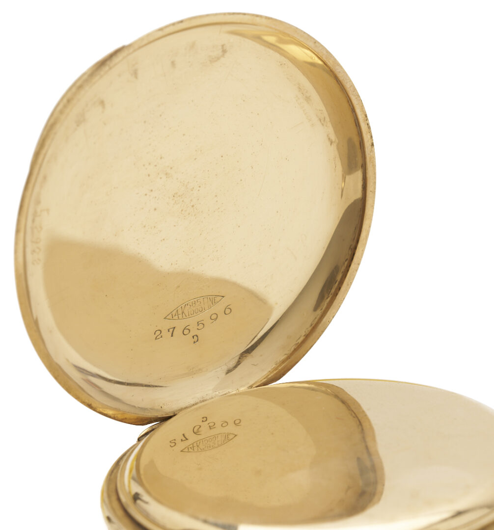Lot 956: 14K Elgin Grade 301 Pocket Watch