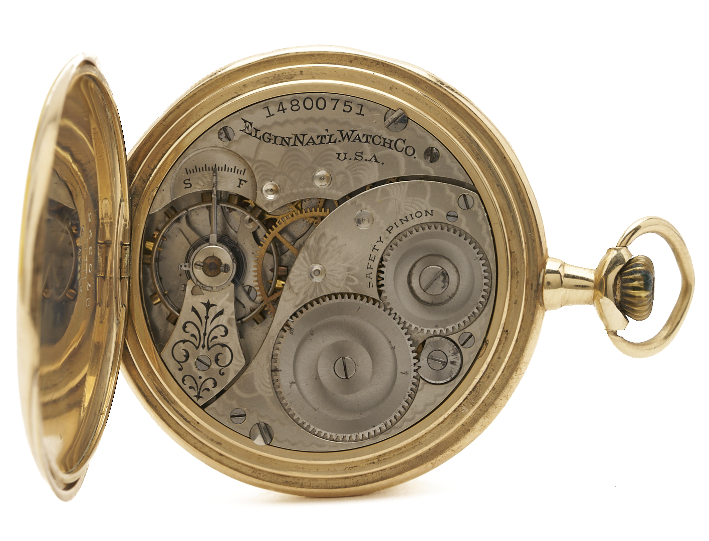 Lot 956: 14K Elgin Grade 301 Pocket Watch