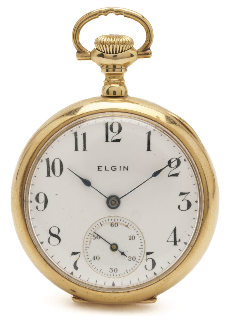 Lot 957: 14K Elgin Grade 324 Pocket Watch