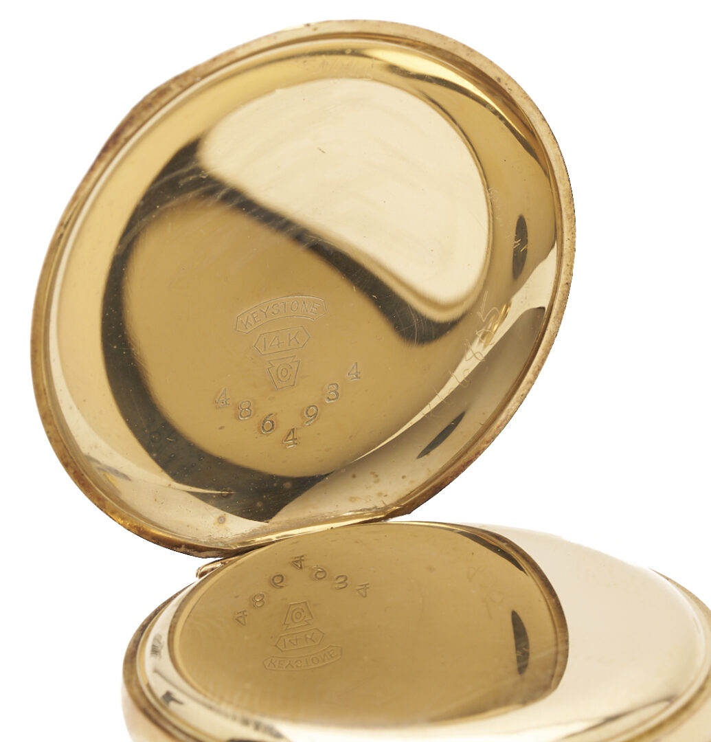 Lot 957: 14K Elgin Grade 324 Pocket Watch