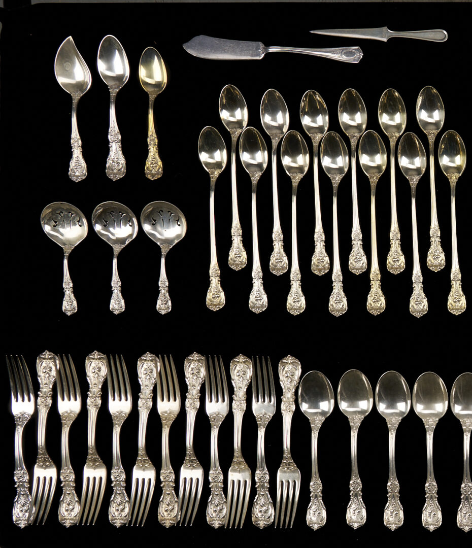 Lot 95: 113 Pcs. Reed & Barton Francis I Sterling Flatware, Svc. 12