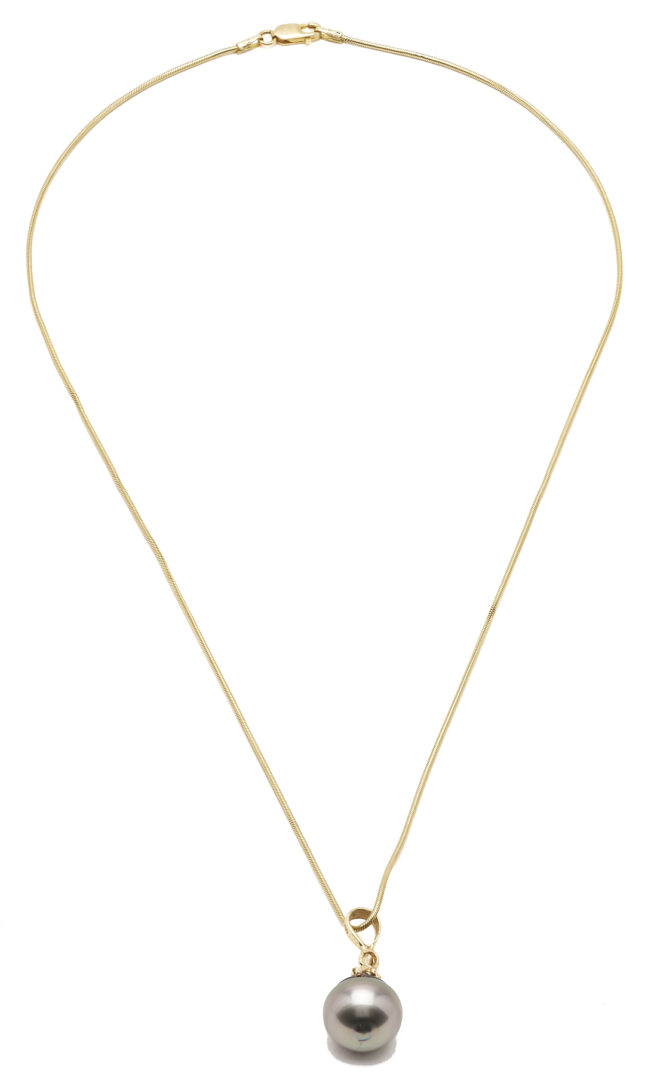 Lot 961: Three 14K Gold & Gemstone Necklaces