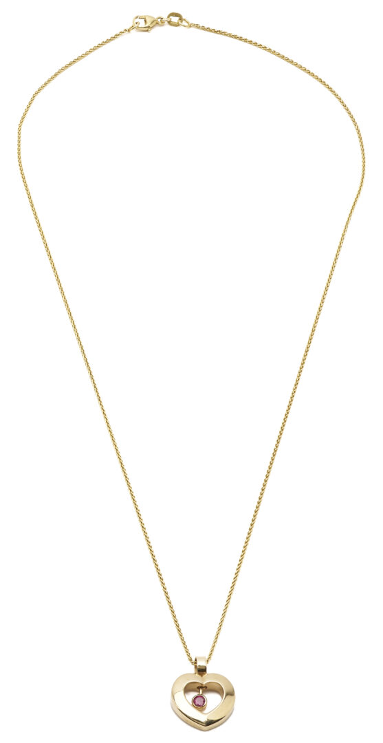 Lot 961: Three 14K Gold & Gemstone Necklaces