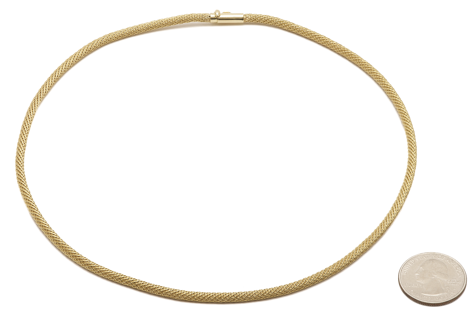 Lot 967: 14K Italian Gold Braided Necklace