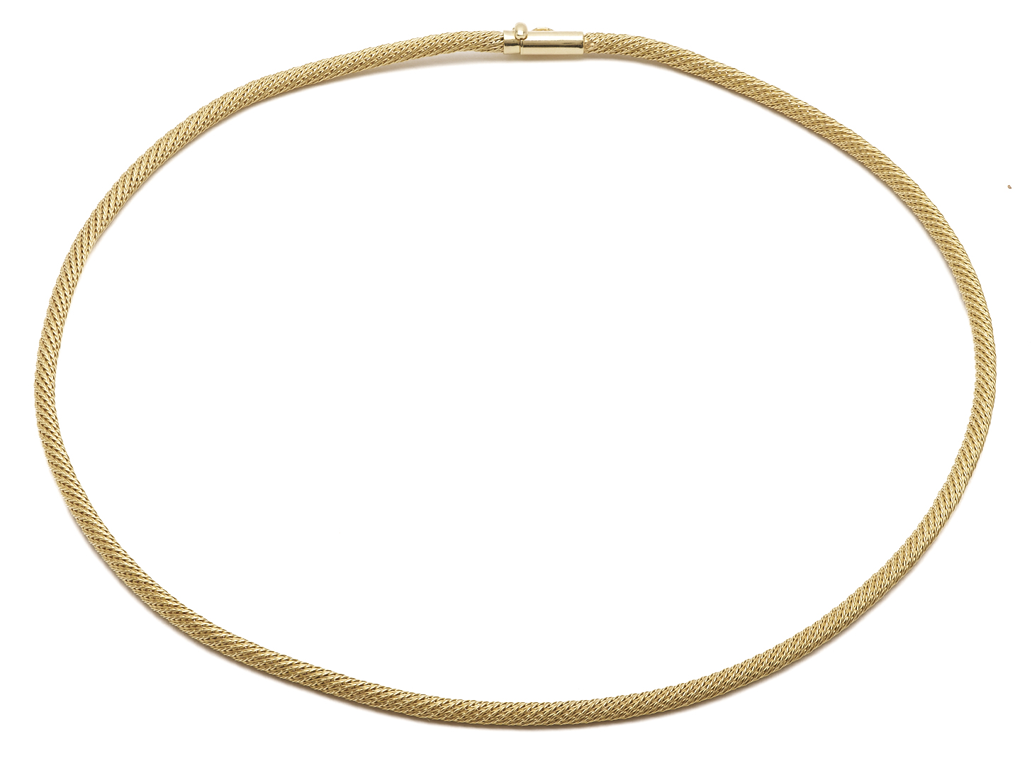Lot 967: 14K Italian Gold Braided Necklace
